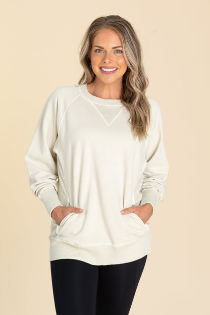 Pigment Dyed Sweatshirt With Pockets