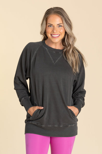 Pigment Dyed Sweatshirt With Pockets