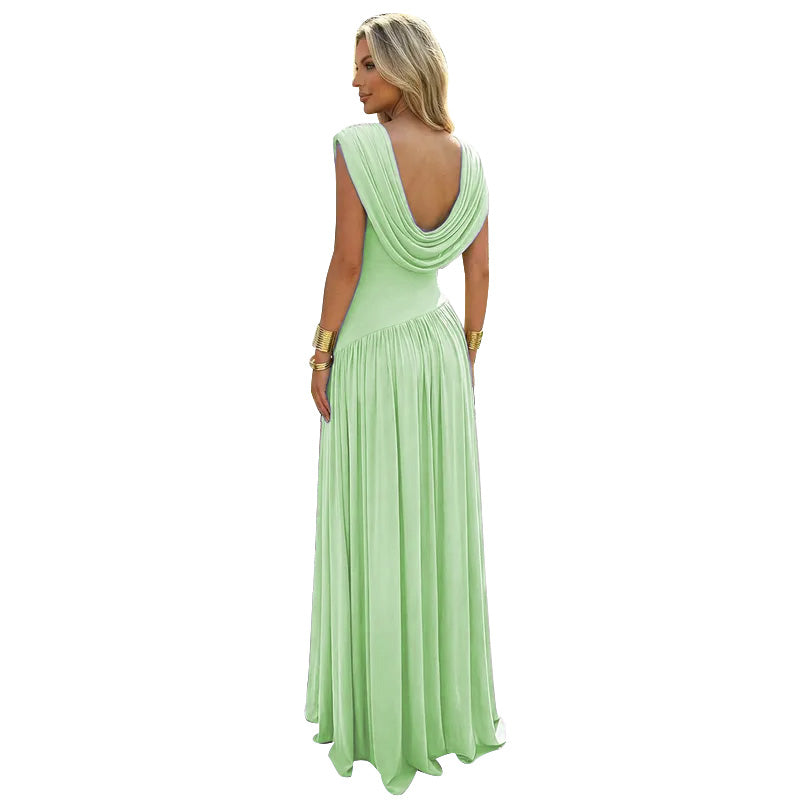 Women's Sleeveless Maxi Dress for Weddings and Parties