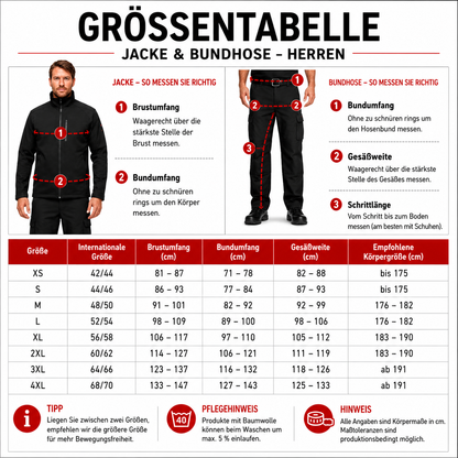 Letzter Verkaufstag-Offizieller Markenshop-Softshelljacke x Bundhose Set