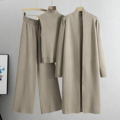 Sweater Set with Sleeveless Vest 3-Piece Set