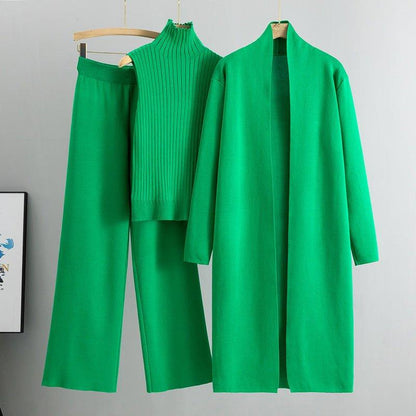 Sweater Set with Sleeveless Vest 3-Piece Set