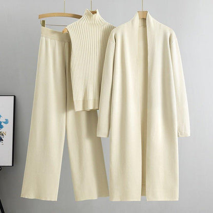 Sweater Set with Sleeveless Vest 3-Piece Set