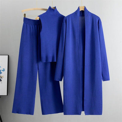 Sweater Set with Sleeveless Vest 3-Piece Set