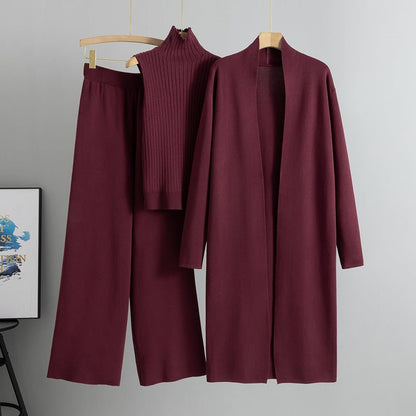 Sweater Set with Sleeveless Vest 3-Piece Set