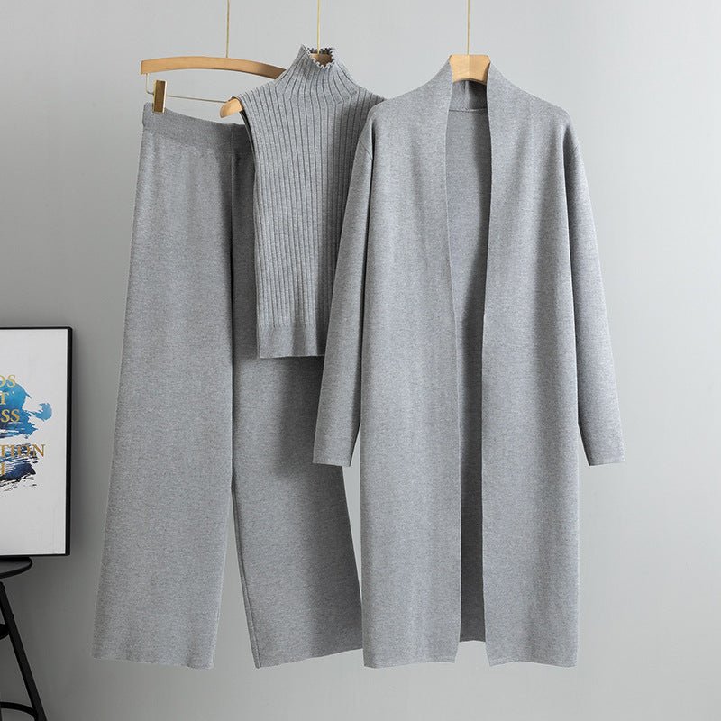 Sweater Set with Sleeveless Vest 3-Piece Set