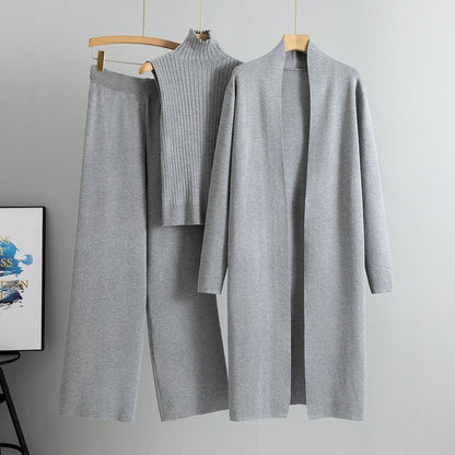 Sweater Set with Sleeveless Vest 3-Piece Set