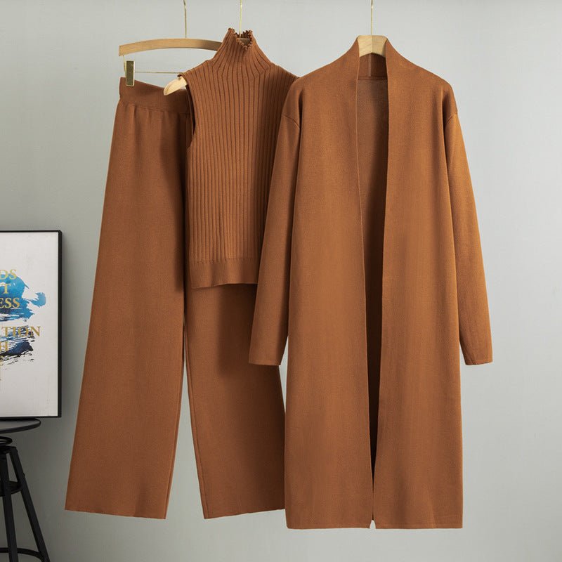 Sweater Set with Sleeveless Vest 3-Piece Set