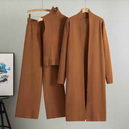 Sweater Set with Sleeveless Vest 3-Piece Set