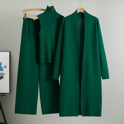 Sweater Set with Sleeveless Vest 3-Piece Set