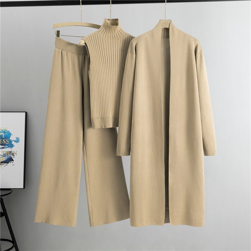 Sweater Set with Sleeveless Vest 3-Piece Set