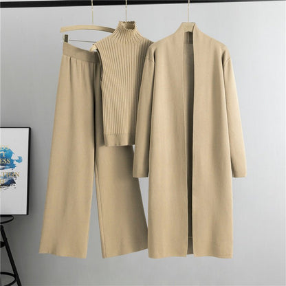 Sweater Set with Sleeveless Vest 3-Piece Set